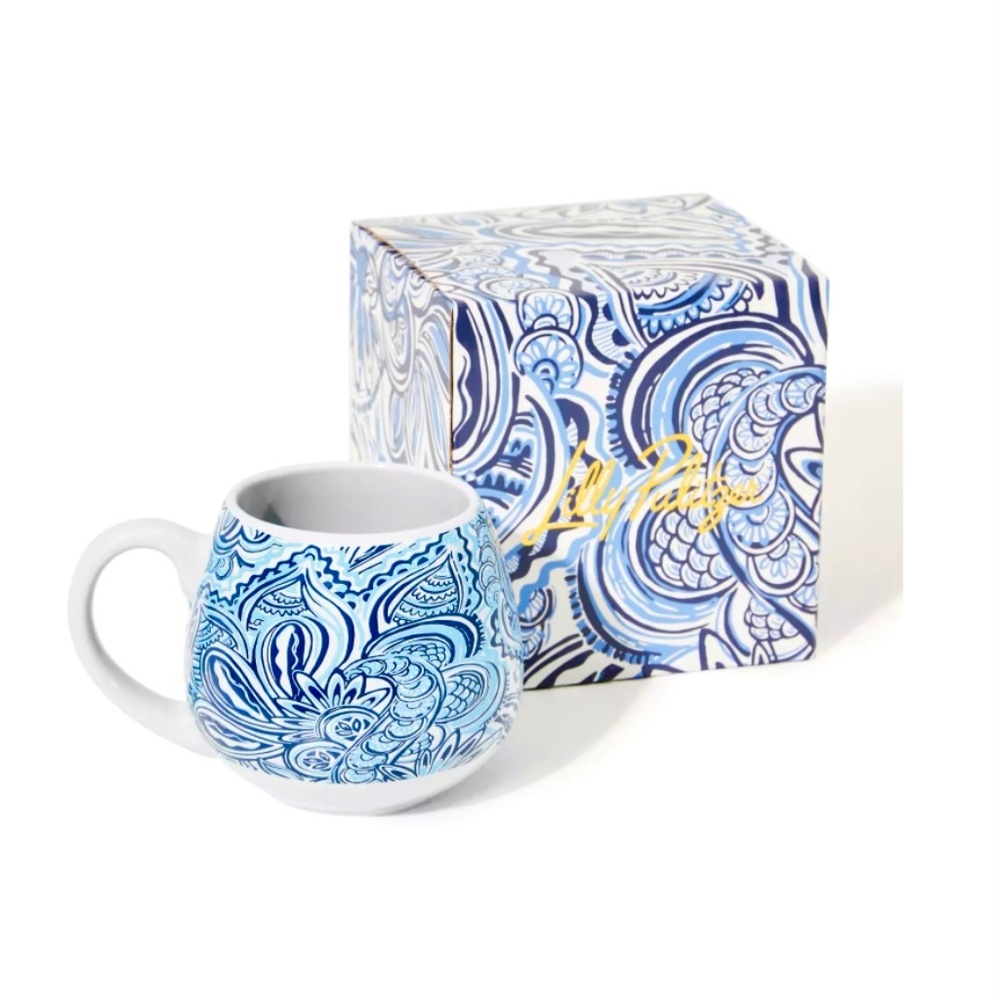 Lilly Pulitzer Resort White Give It A Whirl Ceramic Mug -  NWT